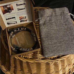 Bohemian Black Leather Fitbit Versa Band